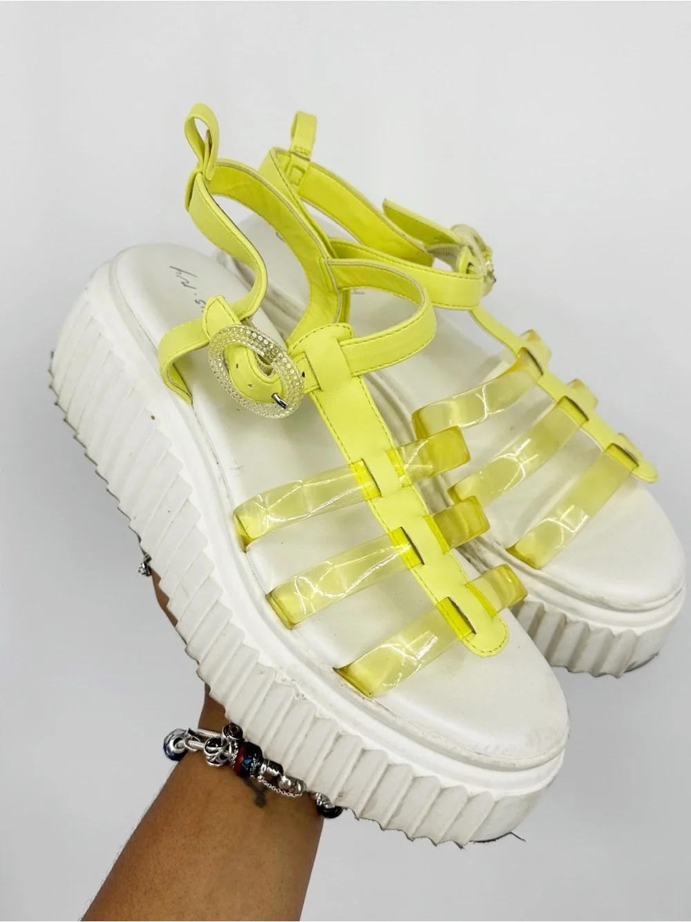 Circus New York By Sam Edelman Chunky Platform Neon Gladiator Sandals Size 10
